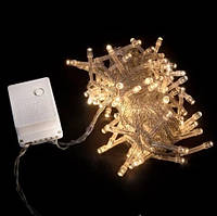 Гірлянда Нитка 20 м, 400LED, прозорий провід, теплий білий