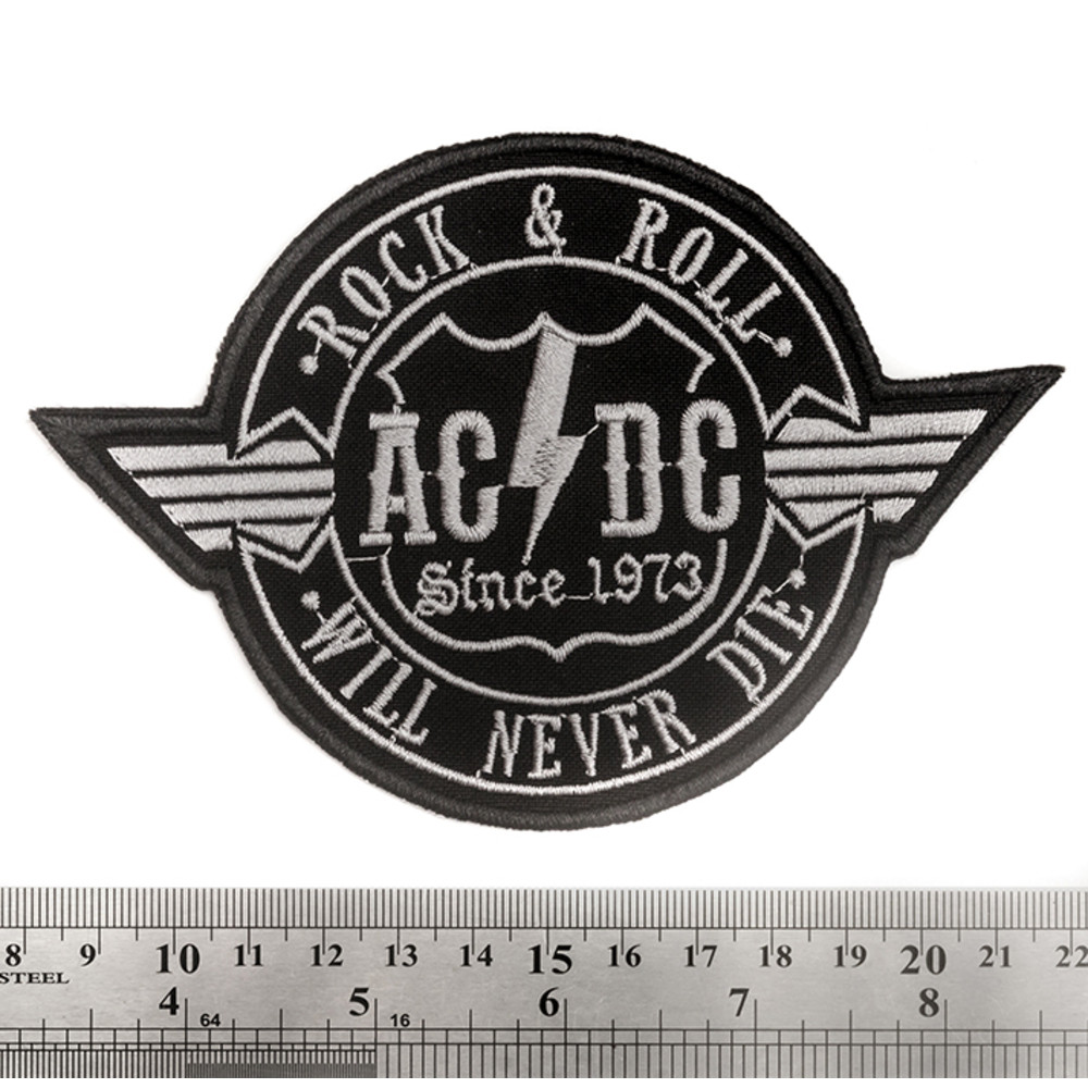 Нашивка AC/DC "Rock & Roll Will Never Die", фото 1
