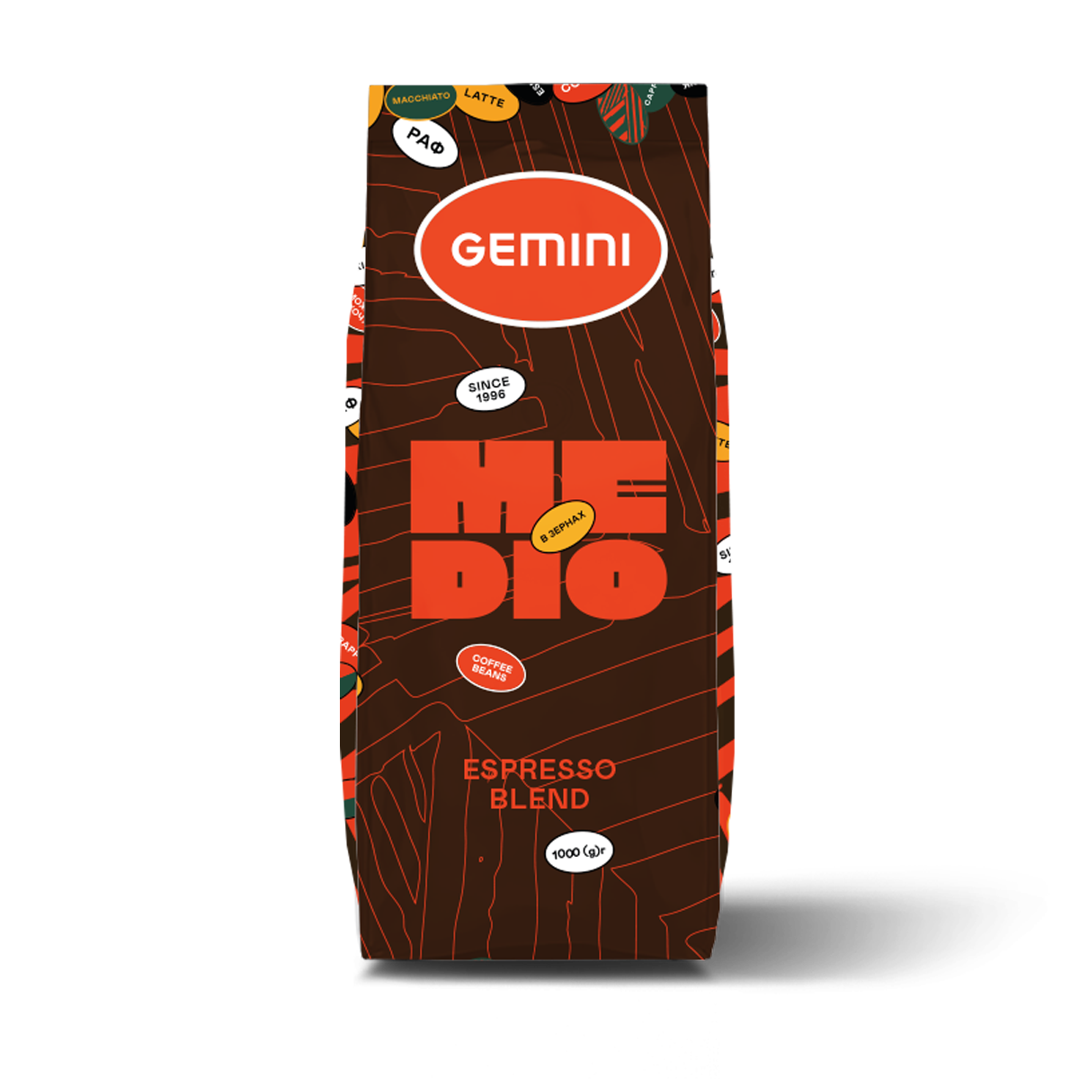 Кава зернова Gemini Espresso Medio 1кг.