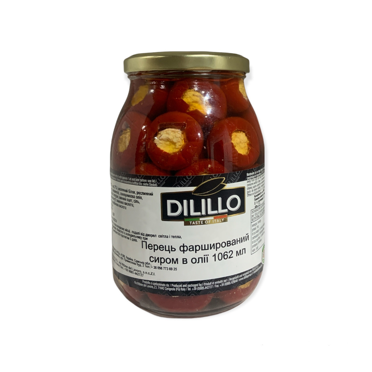 Перець фарширований сиром в олії DILILLO 950г