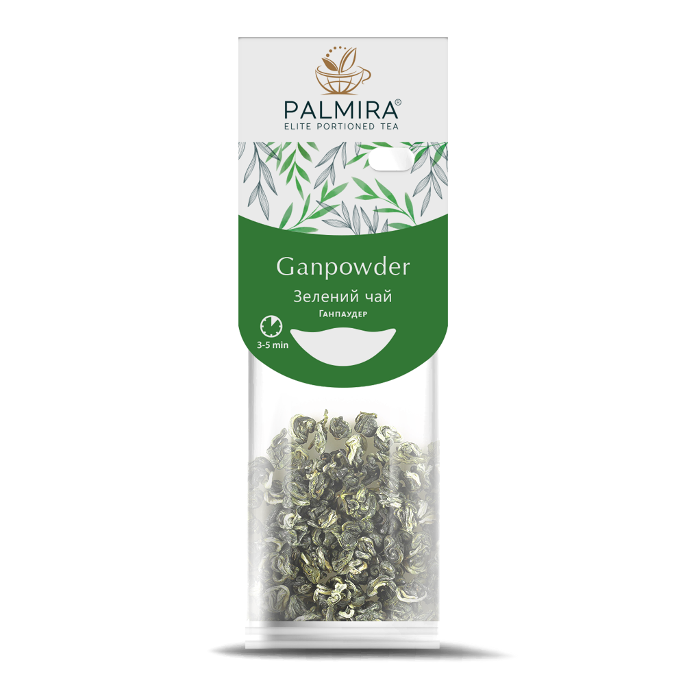 Зелений чай Palmira "Ганпаудер" (Ganpowder) - 10 шт.