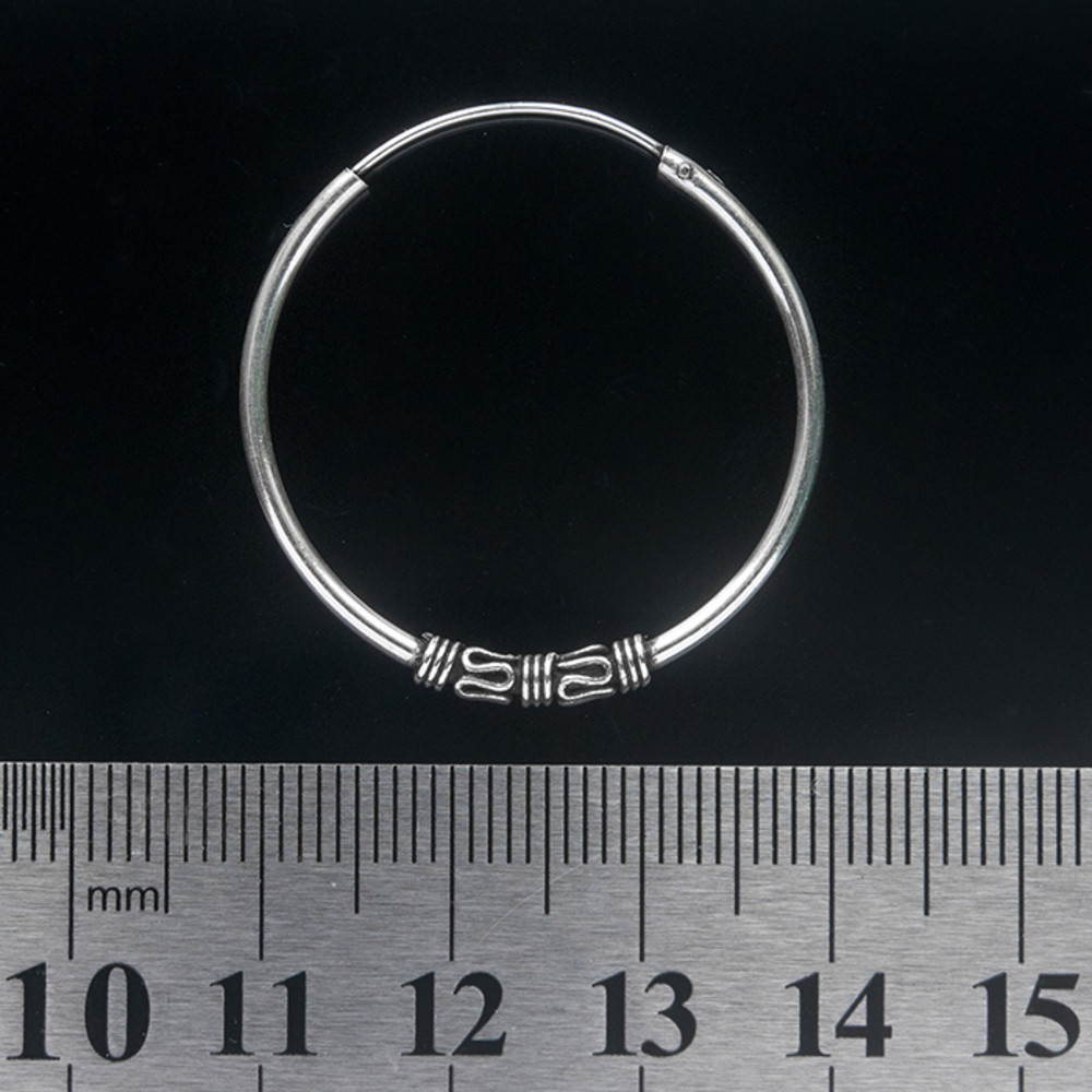 Сережка, кільце з візерунком велике (eas-059), фото 1