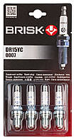 Свічки - "Brisk" - DR15YC.4B SUPER Зазор-0.8мм, ключ-16 2112\Dacia\Renault\Largus 1.4 0007 (Блістер)