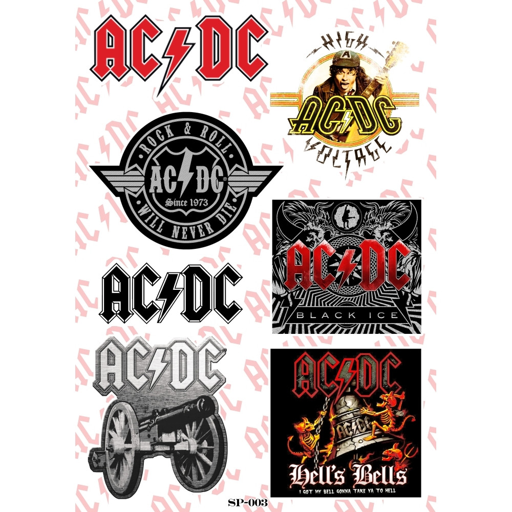 Стикерпак AC/DC (album covers) SP-003