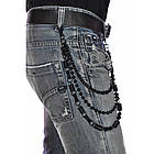 Ланцюг на джинси потрійна (чорна) (ch-004), фото 3