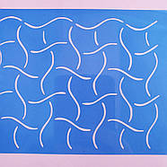 Бордовий трафарет візерунок No117 9.5х26 см, фото 3