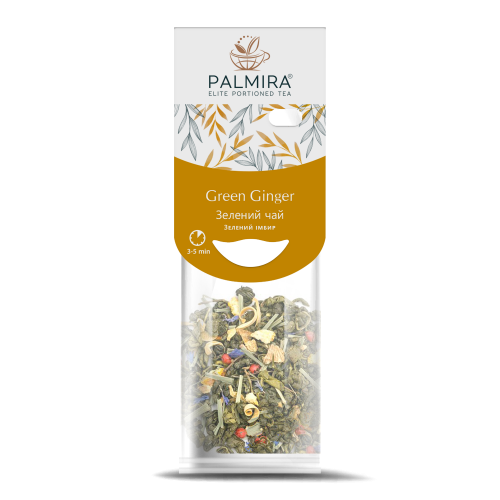 Зелений чай з імбирем Palmira "Зелений імбирь" (Green Ginger) - 10 шт.