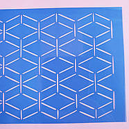 Бордовий трафарет візерунок No118 9.5х26 см, фото 3