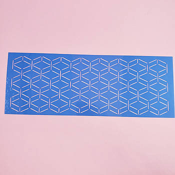 Бордовий трафарет візерунок No118 9.5х26 см