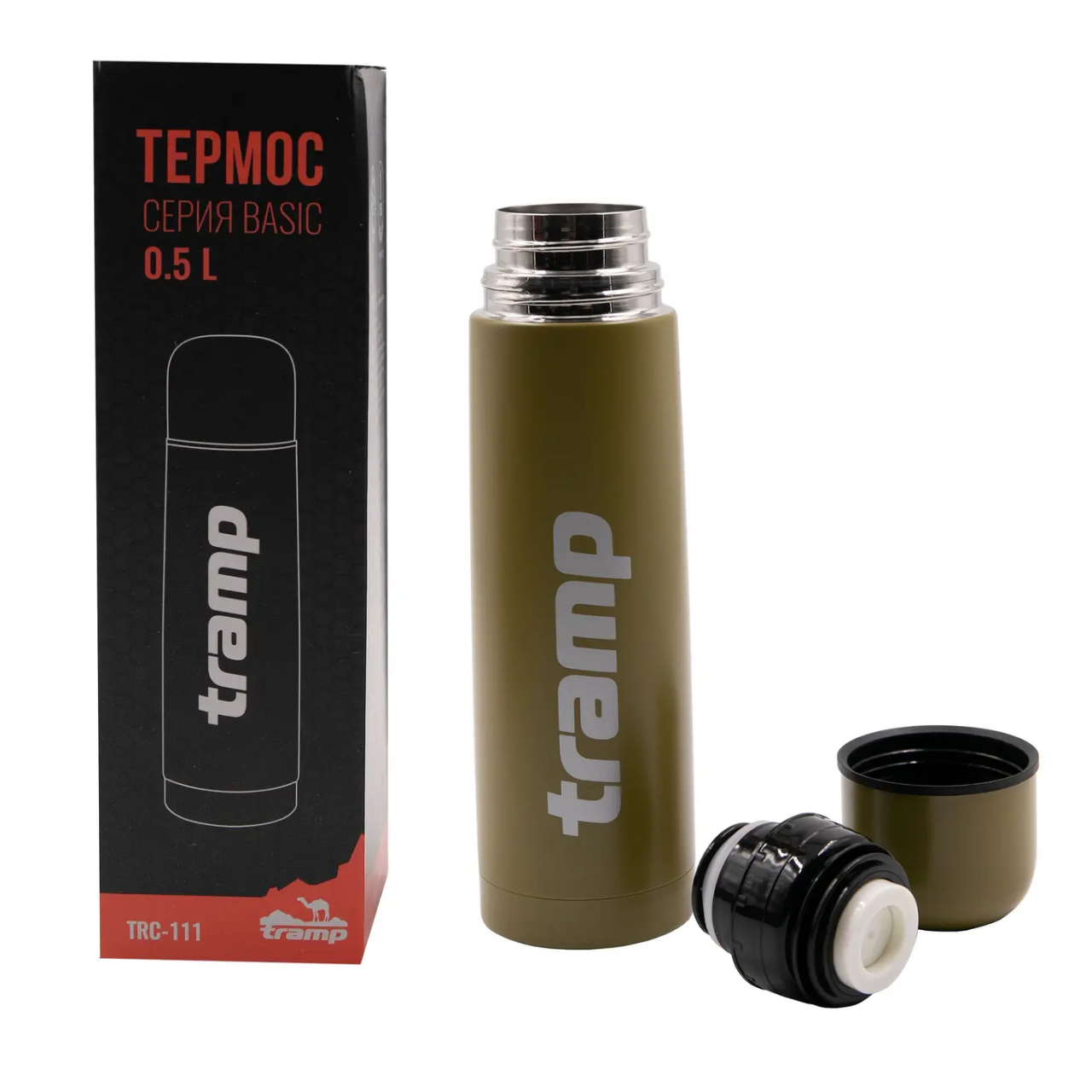 Термос Basic 0,5 л. хакі Tramp, UTRC-111-khaki, фото 1