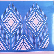 Бордовий трафарет візерунок No119 9.5х26 см, фото 3