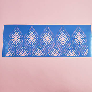 Бордовий трафарет візерунок No119 9.5х26 см