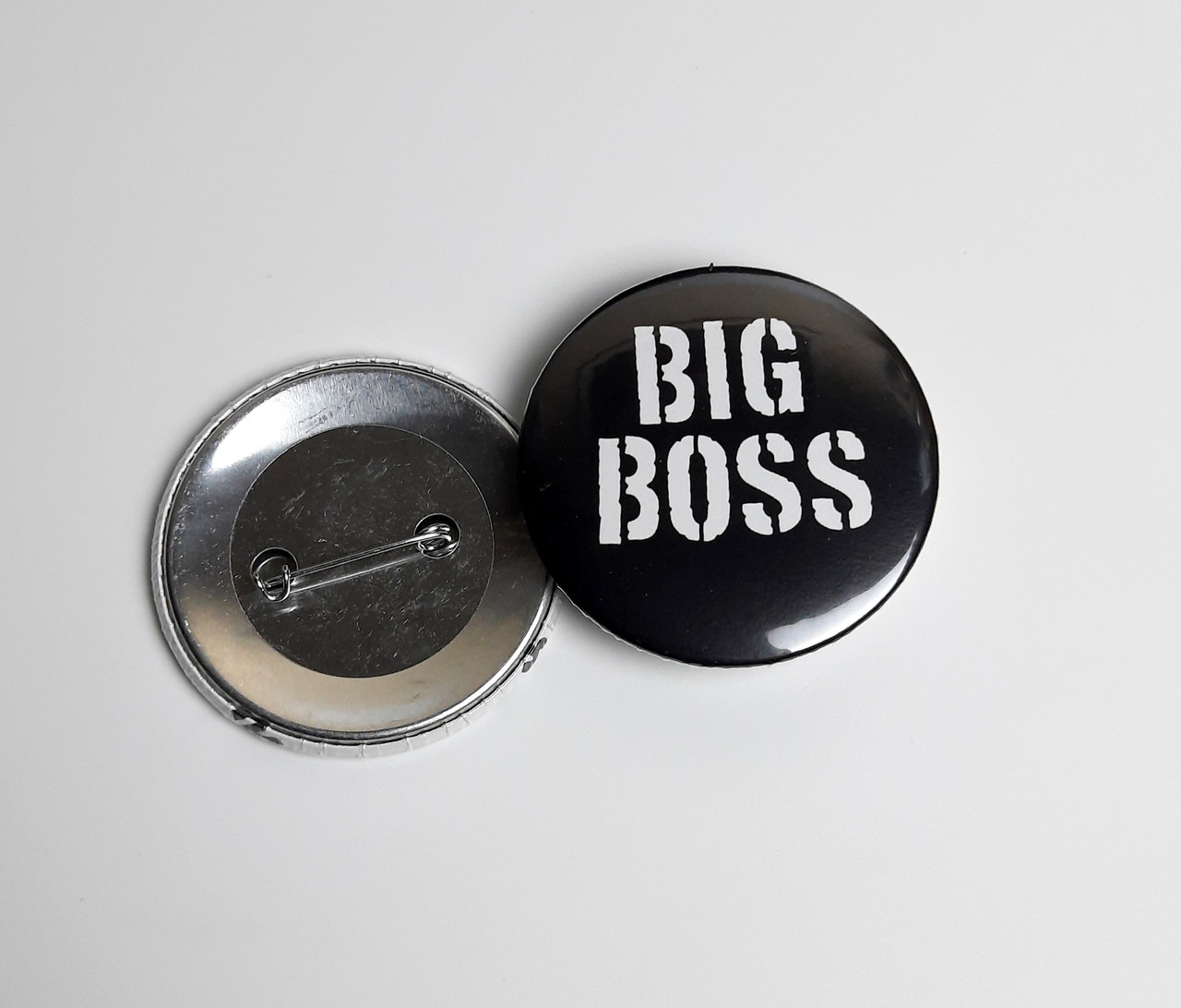 Значок Big Boss - Круглий значок на рюкзак - Подарунок директору, подарунок шефу - Прикольний подарунок, фото 1