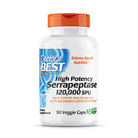 Натуральная добавка Doctor's Best Serrapeptase 120000 SPU High Potency, 90 капсул