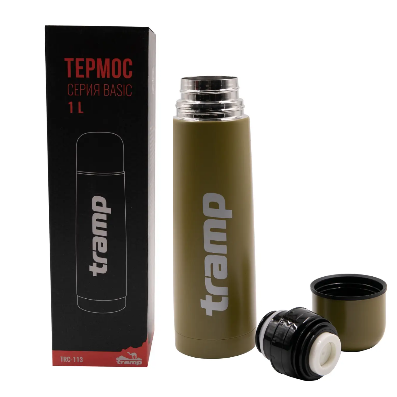 Термос Basic 1 л. хакі Tramp, UTRC-113-khaki, фото 1