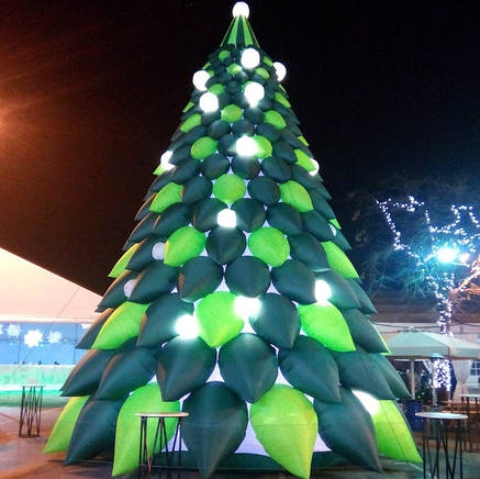 Надувна ялинка 10 метрів з вентилятором для вуличної новорічної декорації, фото 2