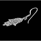 Сережка-гачок Хамса (рука бога) (срібло, 925 проба), фото 2