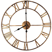 Часы настенные металлические в стиле лофт - BRONZE ROME 40