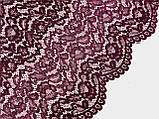 Гіпюр стрейч, фістони з двох боків . колір винний, фото 2