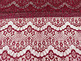 Винний. Тканина гіпюр вії, фото 2