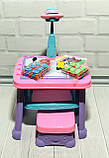 Дитячий столик-проєктор для малювання + мікрофон магнітний AK 0004/22088-30 A, стільчик, букви-англ, цифри, фото 4