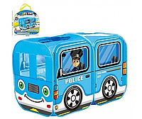 Детская палатка игровая автобус, полиция (128*68*85см)