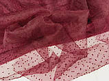 Органза м'яка , не стрейч, Точка середня, колір темне вино (бордо), фото 3