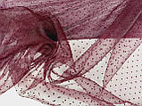 Органза м'яка , не стрейч, Точка середня, колір темне вино (бордо), фото 2