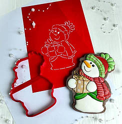 Вирубка для пряника Сніговик 4