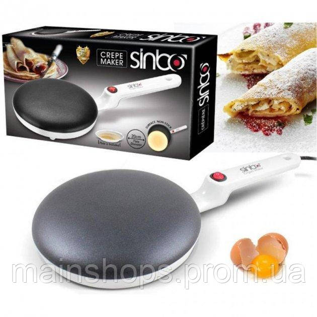 Электрическая блинница Crepe Maker Sinbo 650 Вт 20 см, сковородка для блинов, погружная электроблинница - фото 2 - id-p1520632934