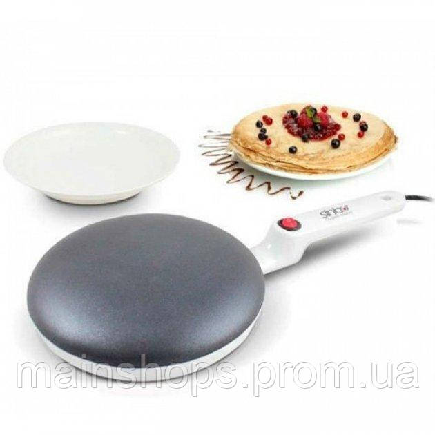 Электрическая блинница Crepe Maker Sinbo 650 Вт 20 см, сковородка для блинов, погружная электроблинница - фото 6 - id-p1520632934