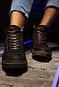 Мужские зимние ботинки коричнево- черные "Step"