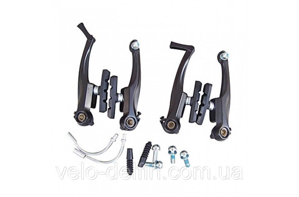 Гальмо v-brake 86DG L110 мм комплект, чорні, фото 1
