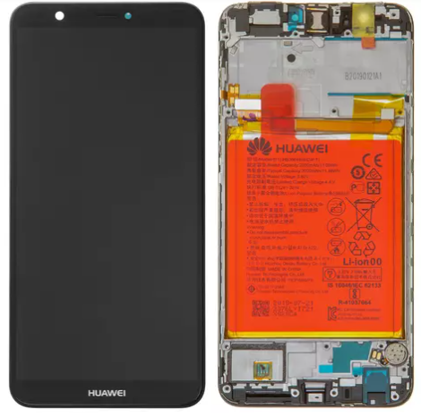 Дисплей для Huawei P Smart | Enjoy 7s | FIG-L31 | FIG-LX1 з сенсором в рамці з акумулятором (Чорний) Оригінал