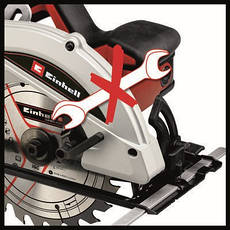 Пила циркулярна Einhell TC-CS 1410 Блокування шпинделя Адаптер для підключення пилососа, фото 5