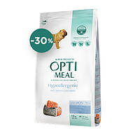 АКЦІЯ! Сухий корм OPTIMEAL (Оптиміл) гіпоалергенний, для собак середніх і великих порід с лососем 12КГ