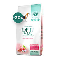 АКЦІЯ! Сухий корм OPTIMEAL (Оптиміл) для собак середніх порід з індичкою 12 КГ