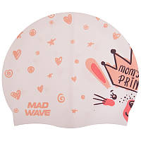 Дитяча шапочка для плавання силіконова MadWave Junior LITTLE BUNNY M057913 білий