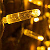 Вулична Гірлянда Бахрома 4x0,6 метра 120 LED, 20 ниток, 220В, IP55. Зовнішня Гірлянда, Золото, AL-1795-65, фото 4
