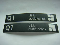 Набір наклейок 2шт 115x15mm на ручки колонки D&B AudioTechnik