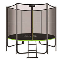 Батут Profi диаметр 183 см на пружинах с лестницей и с защитной сеткой