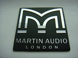 Шильдик 60x60mm (metall) на сітку колонки MARTIN AUDIO