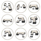 Кутовий модульний диван із ротангу Marbella, алюміній, фото 7