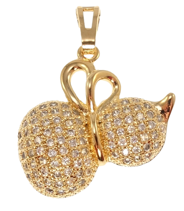 Кулон Xuping Позолота 18K "Бант інкрустація цирконієм" для ланцюжка до 5мм