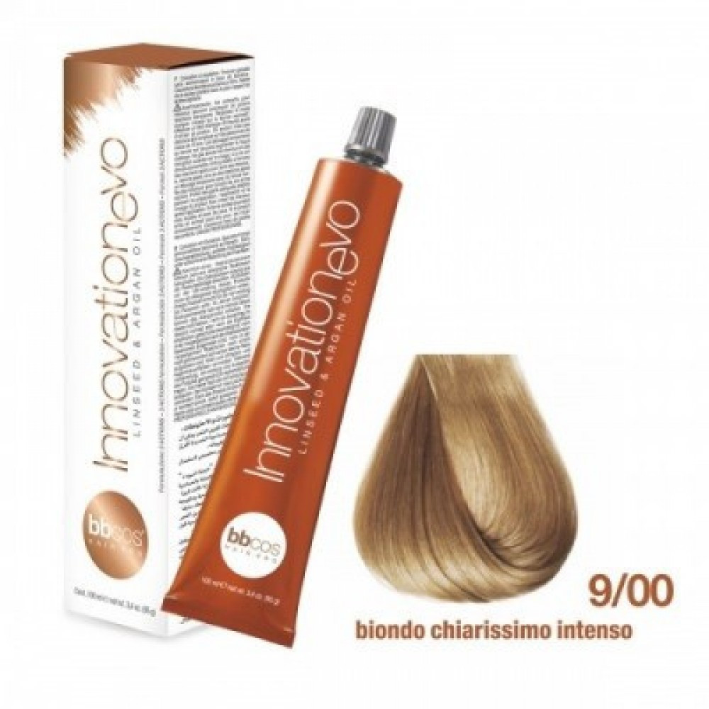 Стійка Фарба для волосся BBCos Innovation Evo Hair Color Cream No 9/00 Дуже Світлий Блондин Інтенсивні, 100 мл