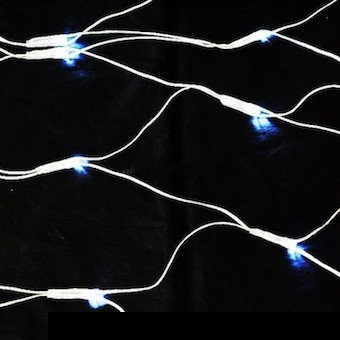 LED гирлянда Сетка 1.5 х 1.2 метра 120 светодиодов (теплый белый, синий и мульти) - фото 6 - id-p192087866