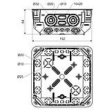Коробка з кришкою V як 125/1, 155х155х64мм Копос KO 125/1L_NA, фото 2