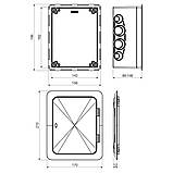 Коробка універсальна з відкидною кришкою 196х156х86мм Копос KUZ-VO_KB, фото 2
