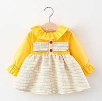 Желтое нарядное детское платье