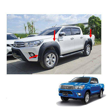 Розширювачі Колісних Арок Фендери для Позашляховика Toyota Hilux Revo 2018 року
